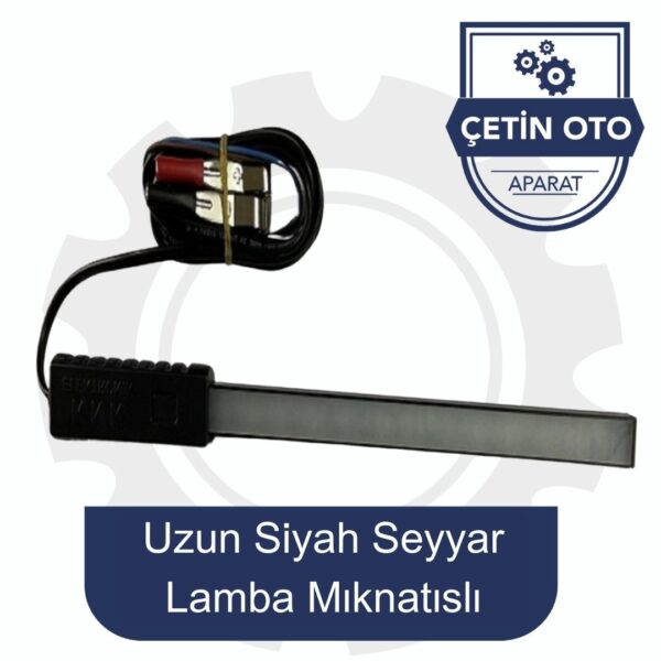 Uzun Siyah Seyyar Lamba Mıknatıslı