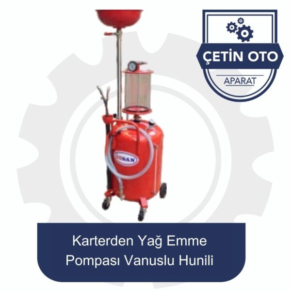 Karterden Yağ Emme Pompası Vanuslu Hunili Tavalı 100 LT